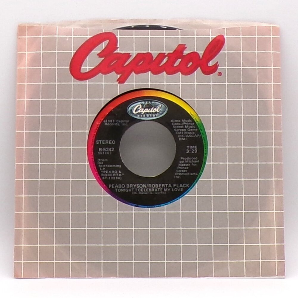 Tonight I Celebrate My Love/Born To Love by Roberta Flack & Peabo Bryson 45